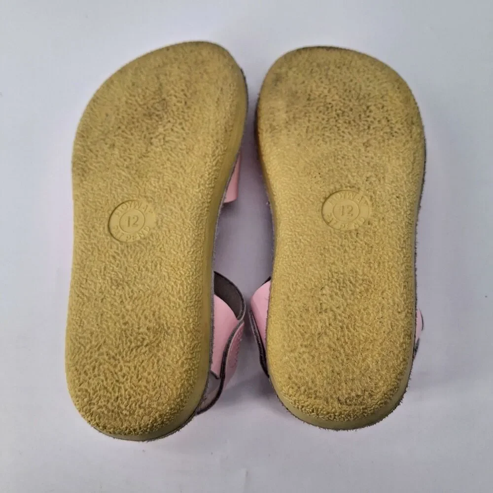 Sun San Surfer Saltwater Pink Leather Kids Sandals Girls Size 12